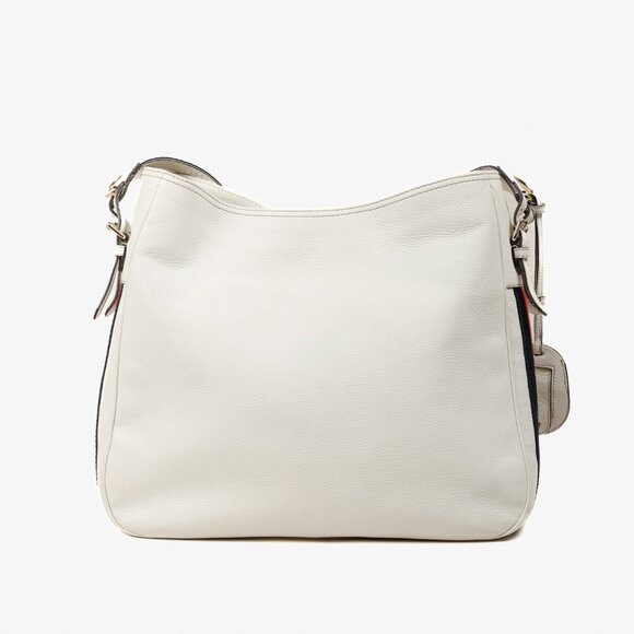Gucci Sherry White Leather Striped Hobo - Picture 4 of 13